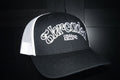 Premium adjustable trucker hat [black/white]